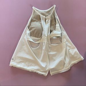 Open Back Lululemon White Tank